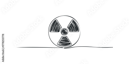 Hazard symbol on film reel outline