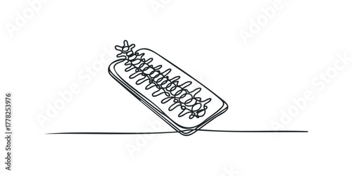 Spinal column spine vertebrae line drawing