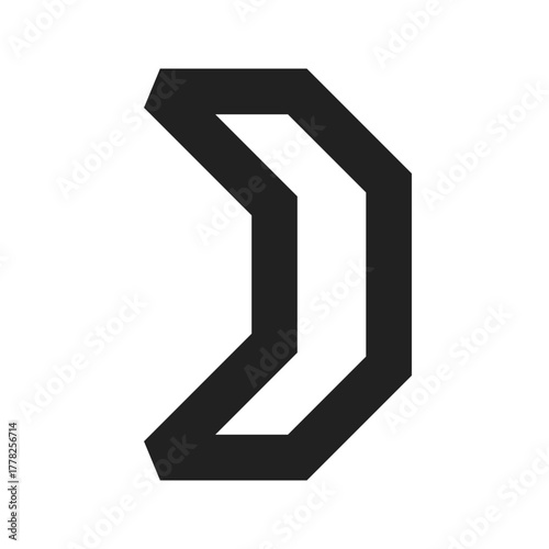 moon alchemy line icon – geometric mystical design