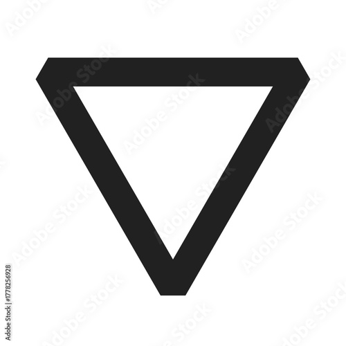 water alchemy line icon – geometric mystical design