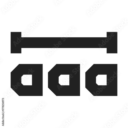 amalgam alchemy line icon – geometric mystical design