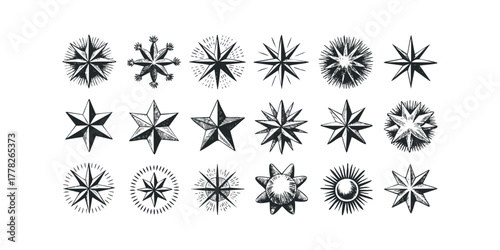 Collection of Starburst and Star Symbols