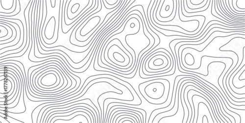 Abstract black topographic lines on a white background. black line waves topographical design. Geographic mountain contours Vector Illustration.