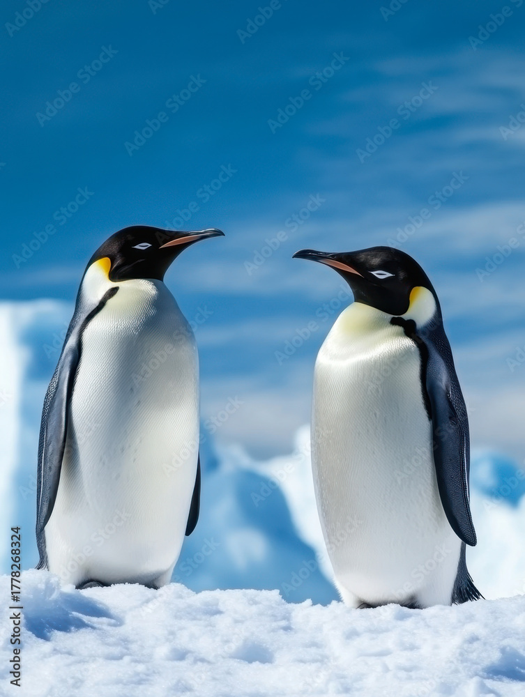 Fototapeta premium Emperor Penguins in Antarctica