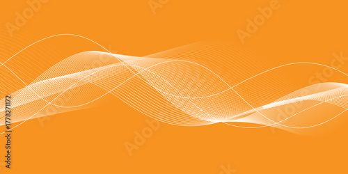 
abstract creative orange white wave technology design for background, banner, poster.