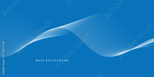 abstract creative blue white wave effect for background, banner, poster.