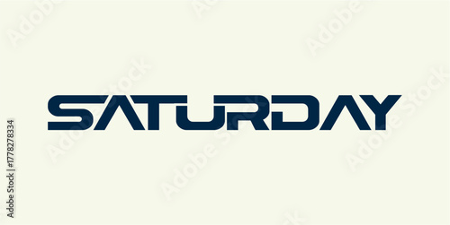 design Saturday word modern clean vector template