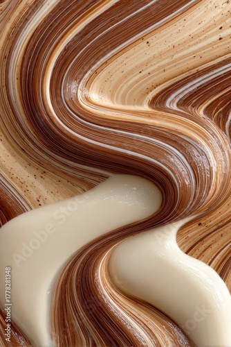 Wallpaper Mural Swirling tan/brown, creamy texture, waves, and curves Torontodigital.ca
