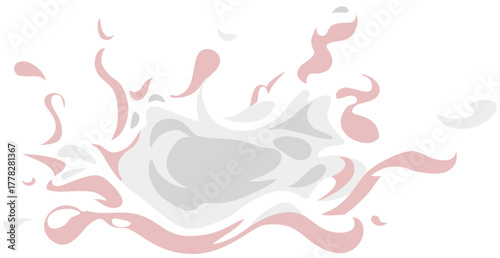 Realistic Milk Splash Illustration. Editable Color Vector