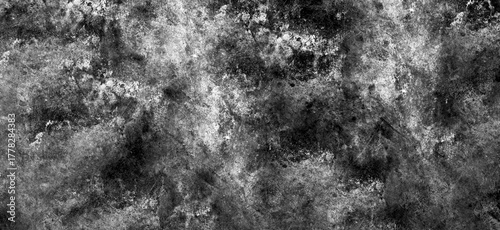 Monochrome abstract texture with random brush strokes and splatters, creating a dynamic and gritty visual effect for artistic or grungethemed projects