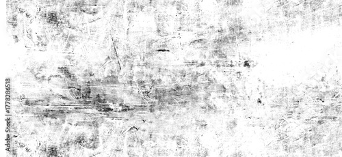 Grungy black and white texture with distressed surface, creating a vintage and weathered effect, perfect for adding depth to design projects and backgrounds