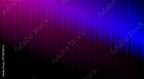 Abstract gradient of purple and blue pixels fading into black
