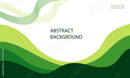 Abstract Green Wave Background for Presentations.