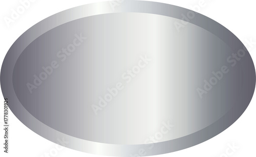 ovel metallic banner silver