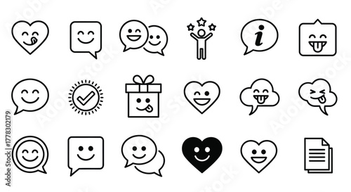 Vector emoji icons social media expressions symbols set collection vector