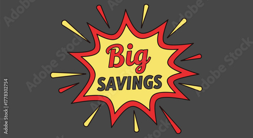 Big savings sale promotion discount offers deals marketing vector vector