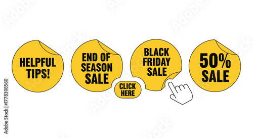 Black friday sales end of season sale and helpful tips fifty percent off editable