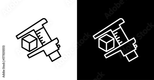 Precision  White Icon Set Design