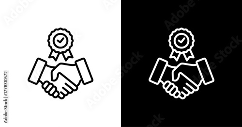 Exemplary Service  White Icon Set Design