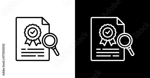 Quality Check  White Icon Set Design