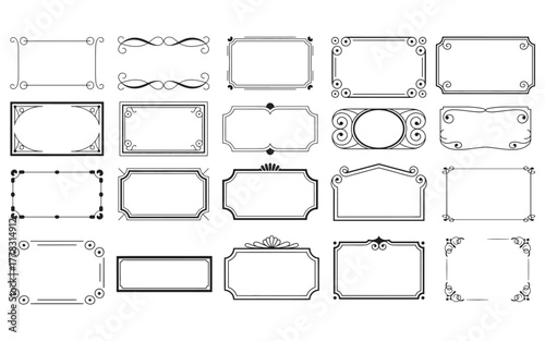 Collection of elegant vintage frames and borders for your design projects and creative works ideal for invitations and announcements