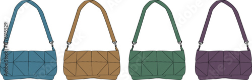 Fashionable Handbags A Collection of Shoulder Bags in Vibrant Colors