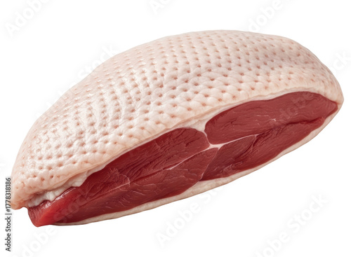 Fresh raw duck breast with skin on ready for cooking and culinary preparation