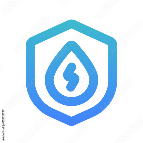 water resistant outlined gradient icon