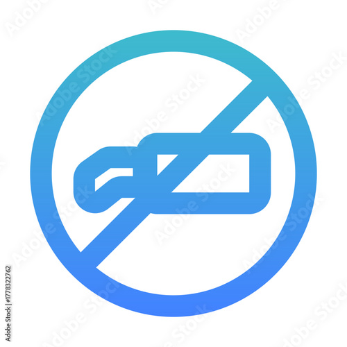 zero emission outlined gradient icon