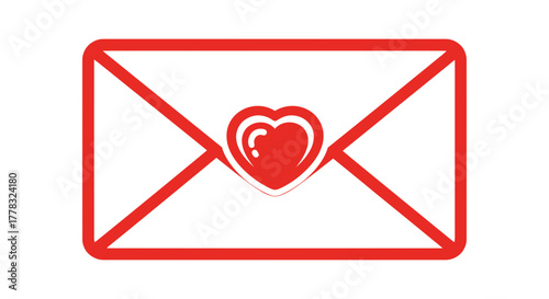 Red Envelope with Heart - A Symbol of Love, Affection, and Special Messages