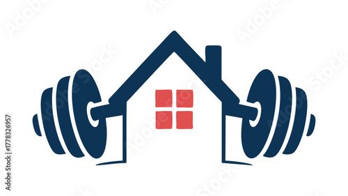 Home gym fitness training icon