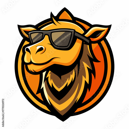 Desert Camel Head Mascot Logo Design