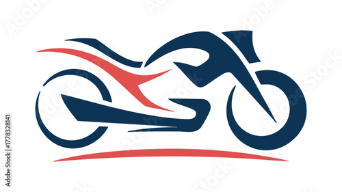Racing bike abstract emblem icon