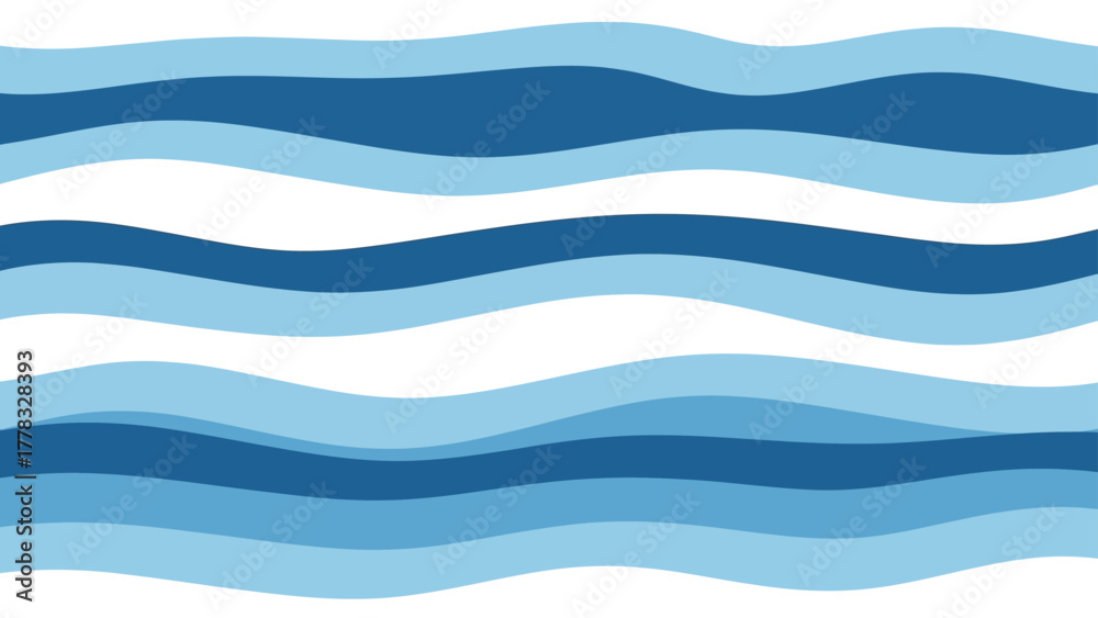 Fototapeta premium Abstract Blue and White Wavy Stripes Background for Modern Designs