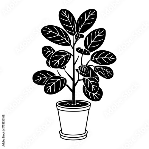 Minimalist Abstract Figure Illustration with Geometric Design