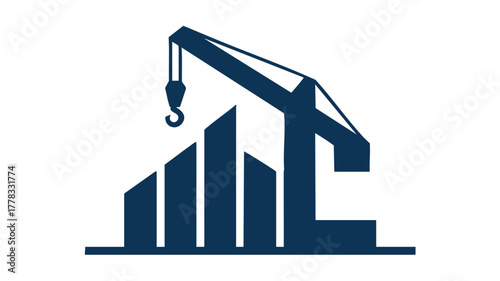 Building construction crane logo