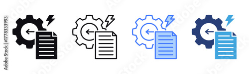 Process Automation icon sheet multiple style collection