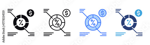 Efficiency Ratio icon sheet multiple style collection