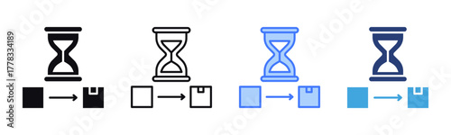 Lead Time icon sheet multiple style collection