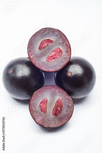 Close-up of exotic Brazilian fruit on white background