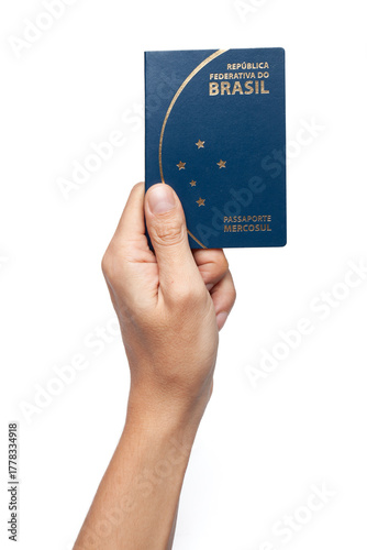 International travel concept: Brazil passport, official document