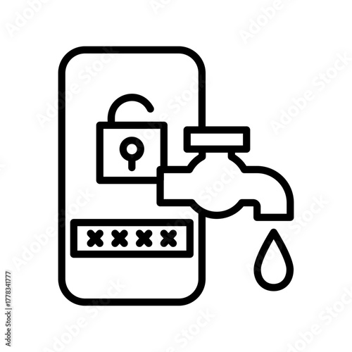 Password information is leaked from mobile phone.