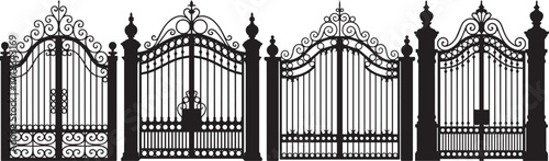 Ornate wrought iron gate designs collection for residential and commercial use