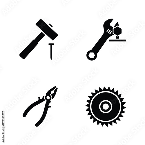 A Collection of Hand Tools and Mechanical Implements for Repair and Construction