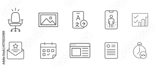 Artificial Intelligence Healthcare Line Icons Set, Telemedicine and Digital Diagnostics