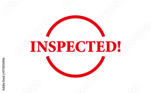 Free Download INSPECTED! - Red Rubber Stamp with text INSPECTED!
 - GFXLoad