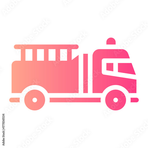 fire truck gradient icon