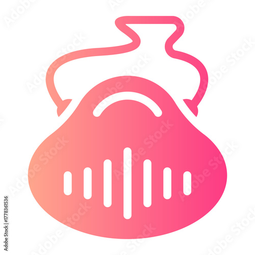 face mask gradient icon