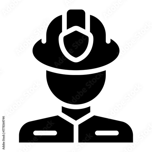 fireman glyph icon