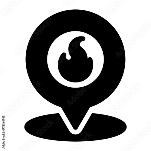 fire glyph icon